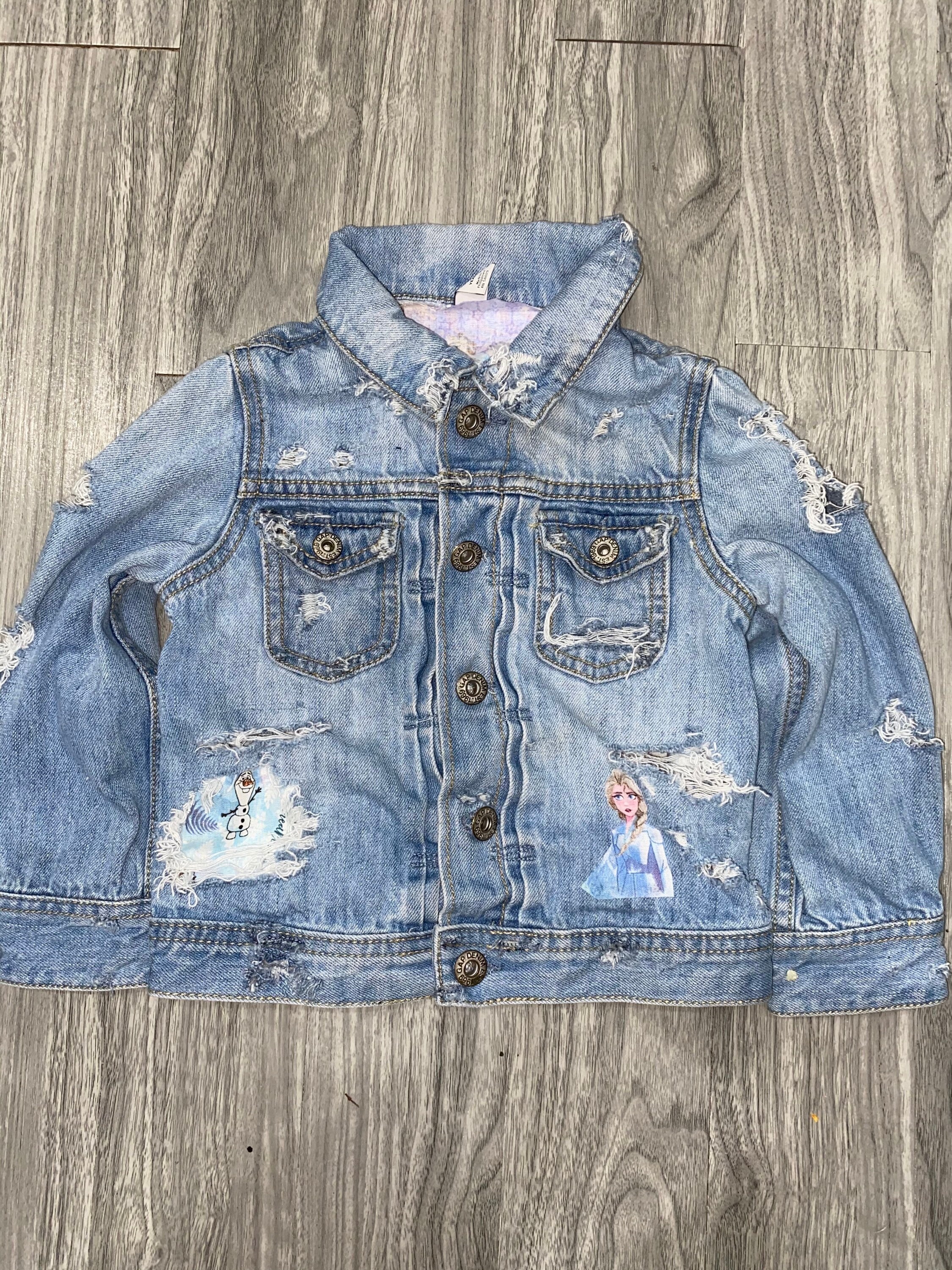 grey distressed jean jacket