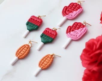 Handcrafted Mexican Lollipop-Inspired Clay Earrings - Colorful and Sweet Fiesta Jewelry