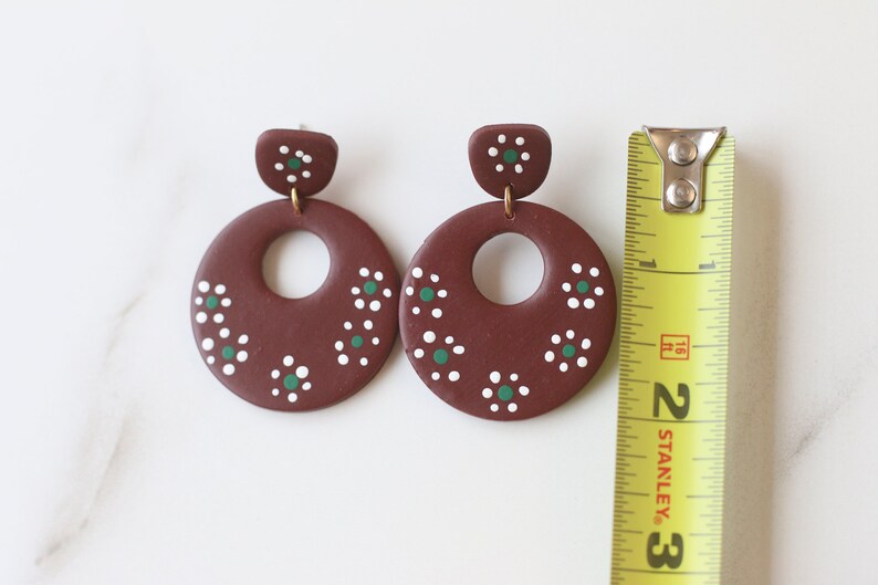 Mexican Earrings, Mexican Floral Earrings, Mexican Jewelry, Mexican Folk Art, Latinx Shop, Chicana Earrings, Floral Jewelry, Boho Earrings image 7