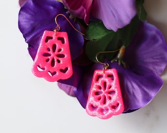 Brincos Papel Picado: Joias Mexicanas em Argila Polimérica