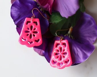 Papel Picado Earrings, Mexican Earrings, Mexican Jewelry, Latinx Shop