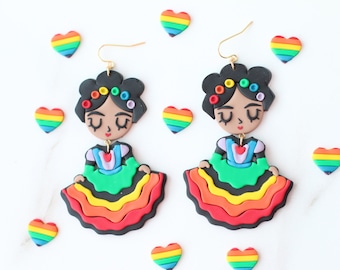 Mexican Rainbow Earrings | Pride Month