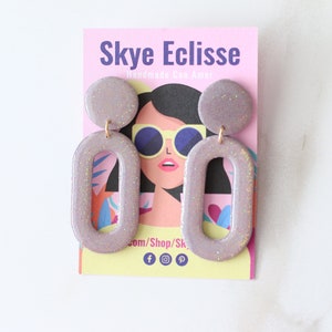 Holographic Earrings, Sparkle Earrings, Glitter Earrings, Statement Earrings, Polymer Clay Earrings, Rave Earrings, Cloud Earrings, Studs image 2