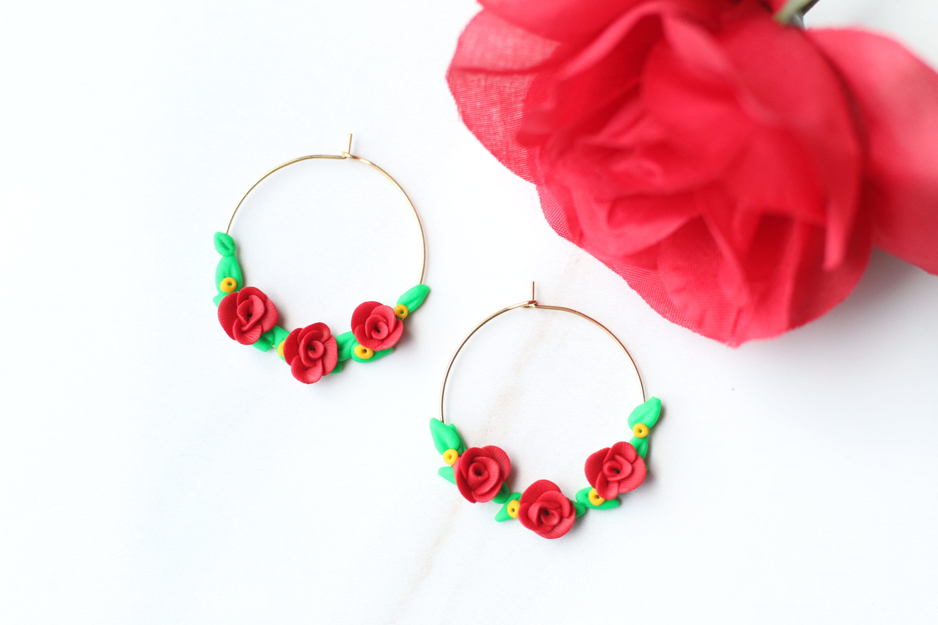 Mexican Earrings for Women Rose Gold Hoops Earrings Latina Etsy