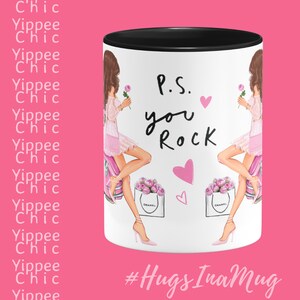 You Rock Coffee Mug Fashion Mug Perfect Gift for Her Glam Mug Travel Lovers Designer Lovers Chic Mug image 2