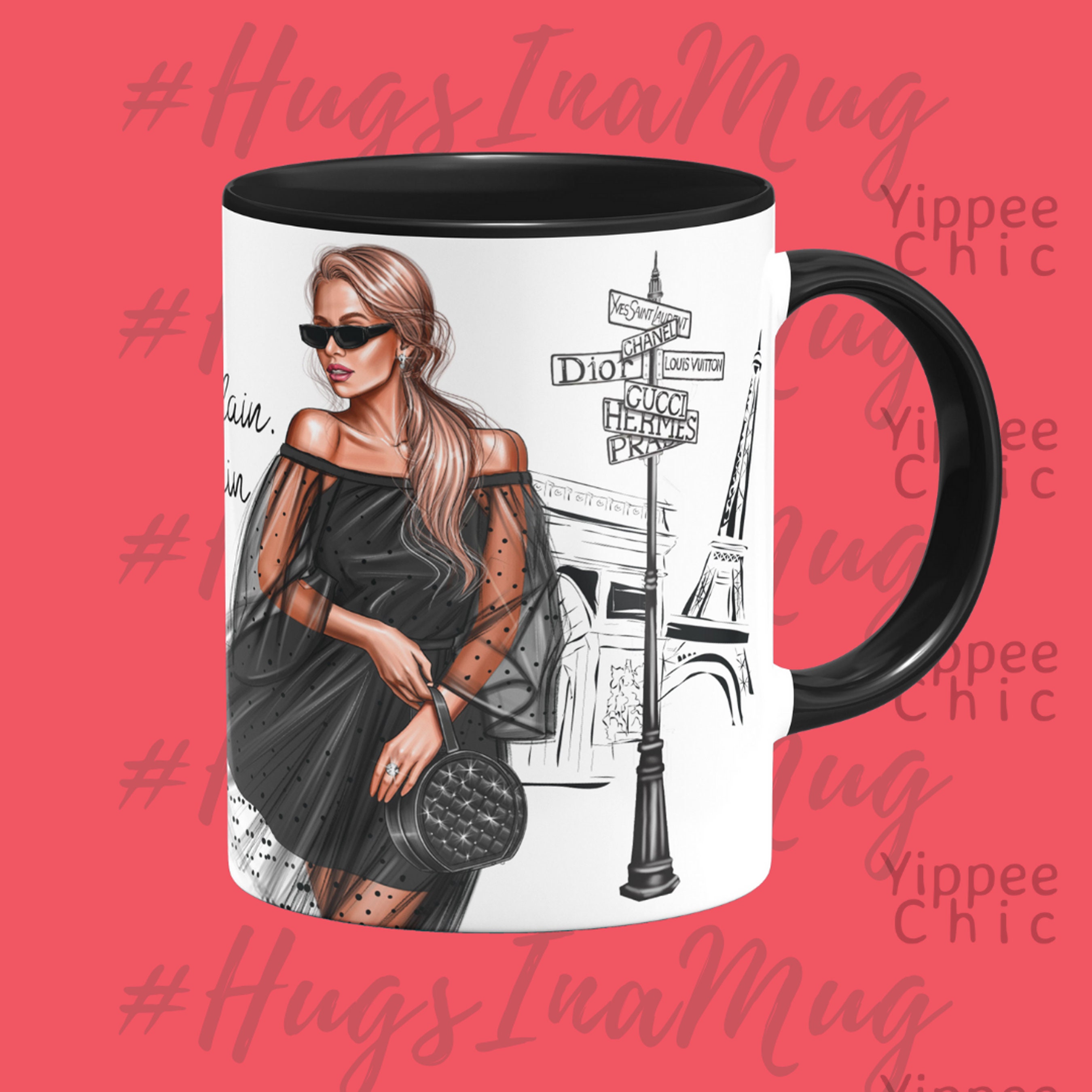 Stylish Girl Mug Glam Mug Fashion Design Mug Coffee Tea 