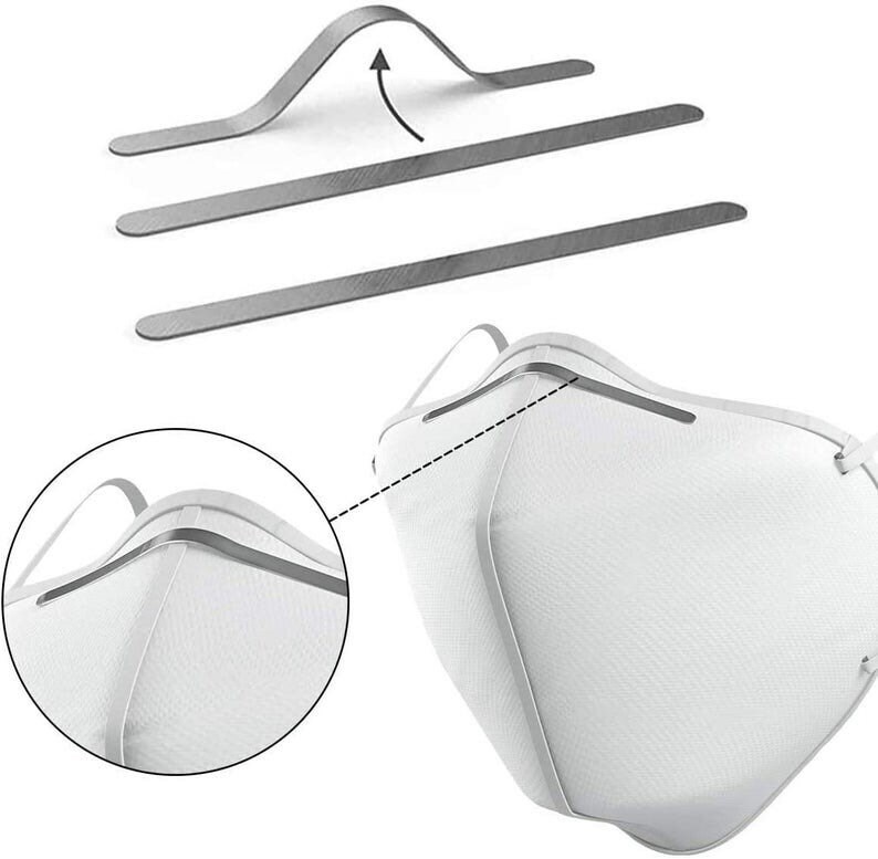Metal Nose Strips for Face Masks Reusable Aluminum Adhesive Etsy