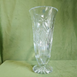 24% Lead Crystal Hand Cut Vase Made in Poland
