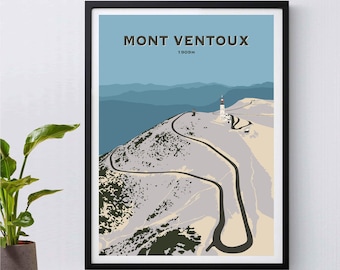 Mont Ventoux, Tour De France, Cycling Print, Cyclist Gift
