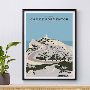 Cap De Formentor, Cycling Print, Cyclist Gift, Mallorca
