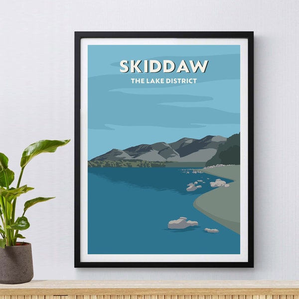 Skiddaw Print, Lake District Print, Cumbria, Posters and Prints, Travel Poster, Giclée Fine Art Print