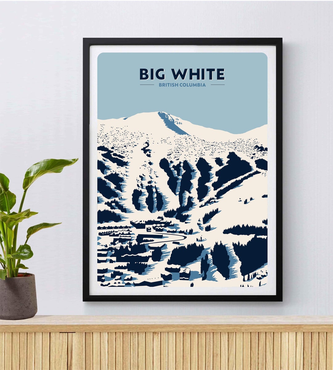 Big White Ski Resort Print, Kelowna, British Columbia, Canada, Ski
