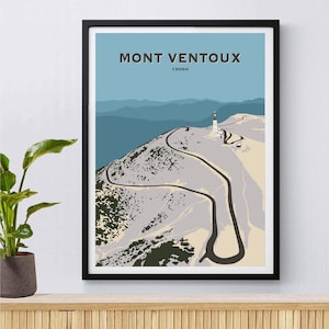 Mont Ventoux, Cycling Print, Cyclist Gift