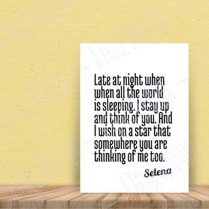 Selena Quintanilla-Perez Printable Wall Art, Digital Download, Home Decor, Printable, Selena Quote Print, Latina Printable Poster