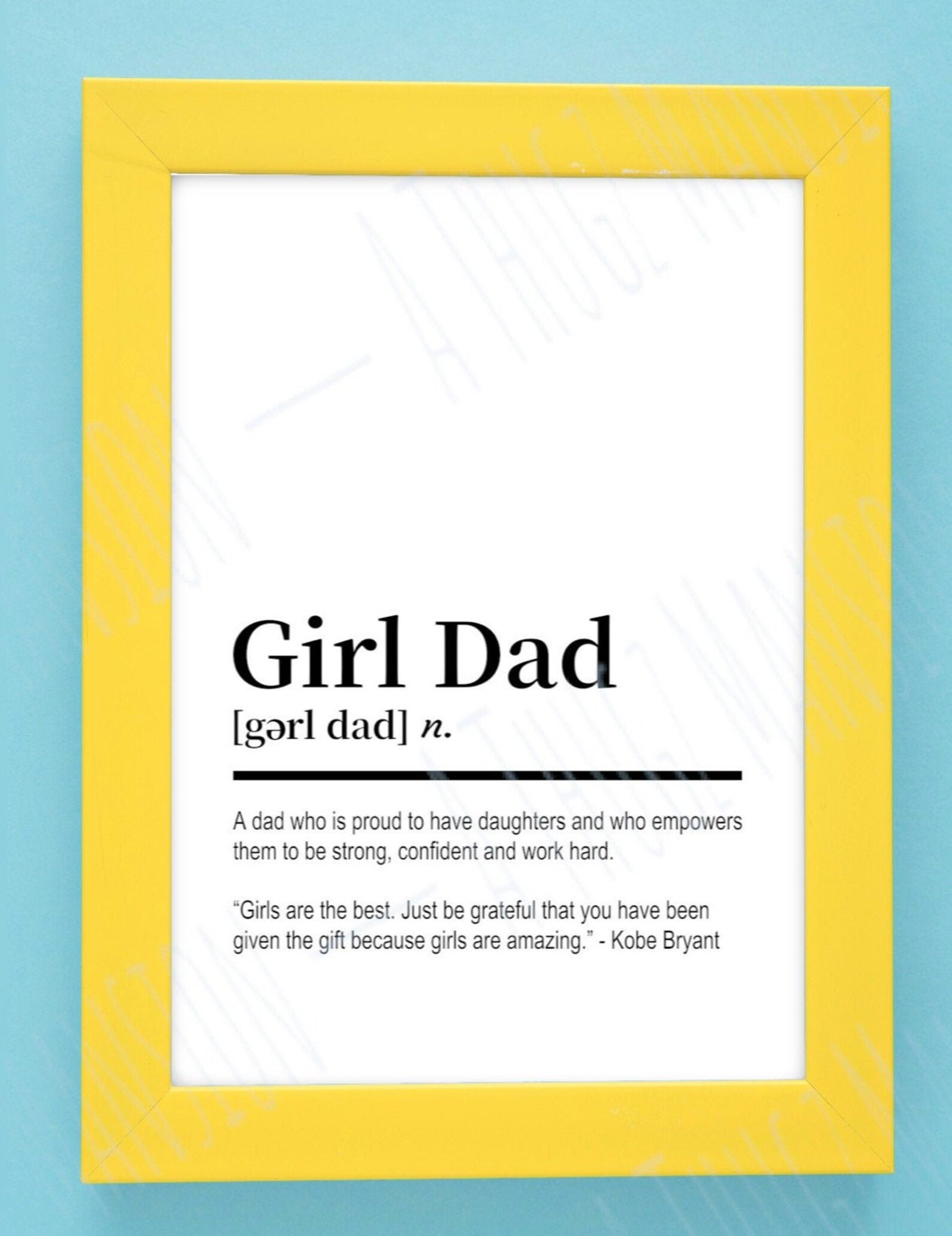 Girl Dad Definition Printable Wall Art Digital Download Home Etsy