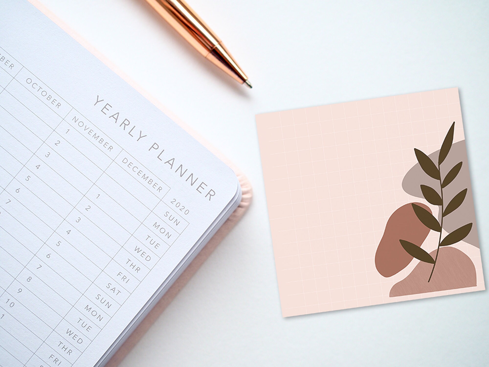 Minimal Memo Pads 48 Sheets Pink Memo Pads Notepads Etsy