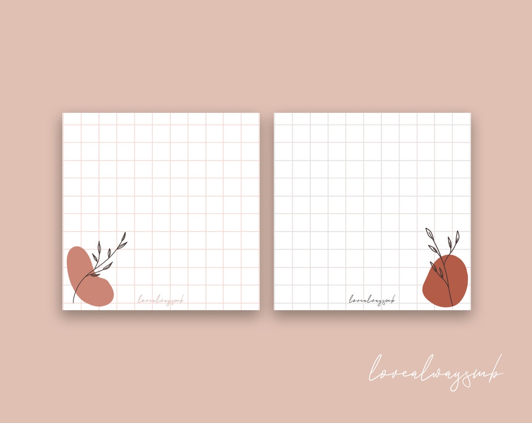 Minimal Memo Pads 48 Sheets | Grid Memo Pads | Notepads | Notes | Memo ...