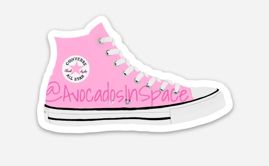 Pink Converse Converse Sticker Converse All Stars Chuck Taylors Cute Stickers VSCO Stickers VSCO VSCO Girl Shoes Sticker Etsy