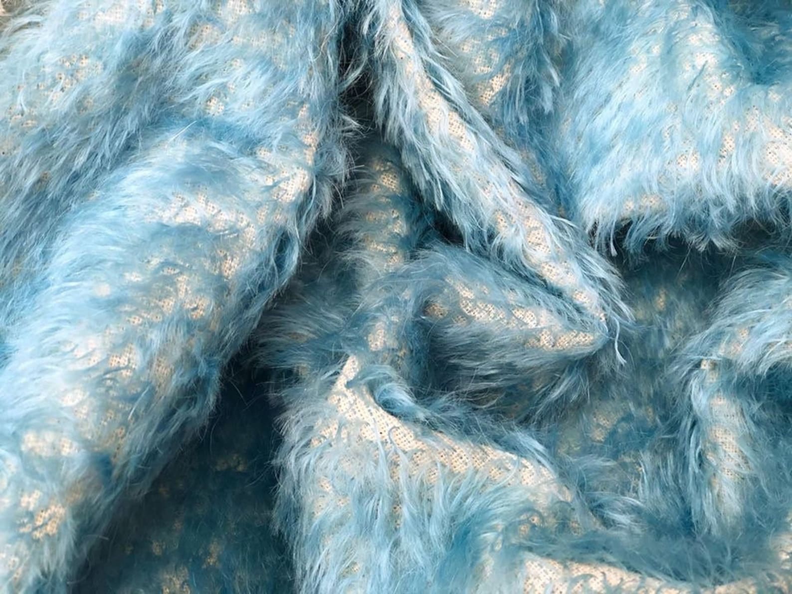 Blue Mohair Fur Fabric 1/16th Mohair Bears Bear Making Etsy