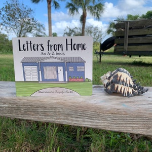 Letters From Home - Libro de tablero de alfabeto para el cumpleaños del niño pequeño.