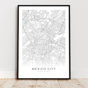 Mexico City Map Print, Mexico City Poster, Mexico City Wall Art, Mexico City Street Map, *Instant Digital Download*