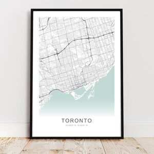 Toronto City Map Print, Toronto Ontario Poster, Toronto Canada Wall Art, Toronto Street Map, *Instant Digital Download*