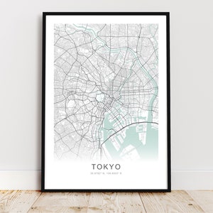 Tokyo City Map Print, Tokyo Japan Poster, Tokyo City Wall Art, Tokyo City Street Map, *Instant Digital Download*