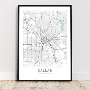 Dallas City Map Print, Dallas Texas Poster, Dallas Wall Art, Dallas Street Map, *Instant Digital Download*