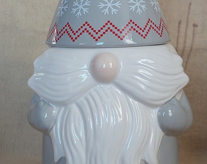 Designpac Gifts LLC Figural Handpainted Winter Garden Gnome Ceramic Cookie Jar HOW ADORABLE A