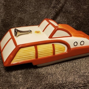 Paris & Beebee Brand- Speed Boat Cookie Jar LID ONLY! REPLACEMENT!
