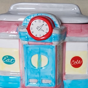 OGGI Brand Classic American Diner Series Figural Hand-Painted Ceramic Diner Cookie Jar! VINTAGE! in ORIGINAL Box!!!!!
