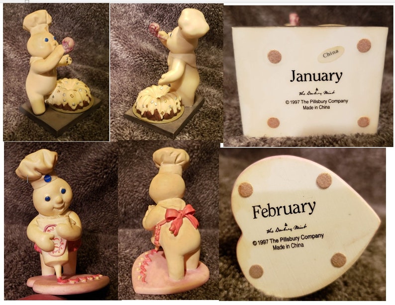 1997 Pillsbury Doughboy Perpetual Calendar Wooden Rack Twelve Etsy Canada