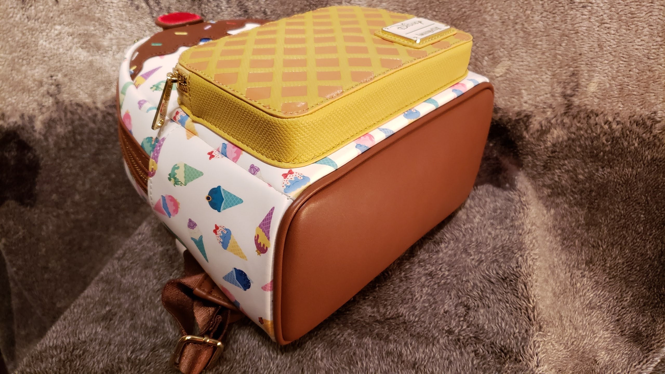 Loungefly Disney Ice Cream Backpack - Pink, Brown, Orange The New Loungefly x Disney Collection Has Us Screaming for  main image 4