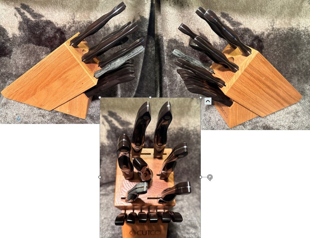 CUTCO Brand Knife Set in Wood Block 13 Cutco Pieces Plus Wood Block Plus 1 Chicago Cutlery