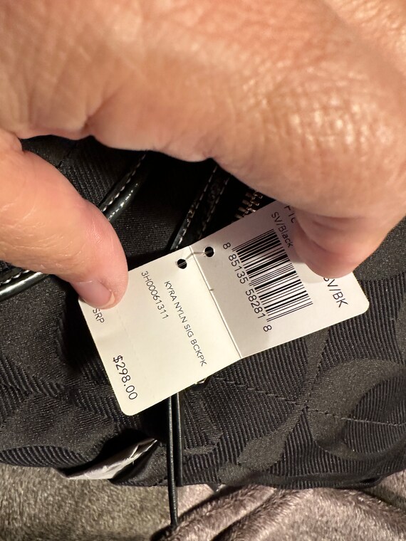 Coach Black on Black Jacquard Mid Size Backpack/rucksack W