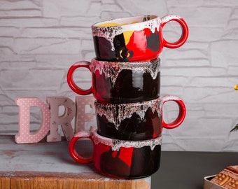 Handmade Stoneware Coffee Mug, Rustic Ceramic Cup (300ml)
