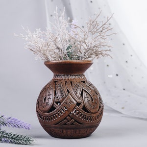 Ceramic Flower Dried Vase, Handmade Vase, Handmade Ceramic Vase Modern, Pottery Vase,  Housewarming Gift, Best Friend Birthday Gift Idea