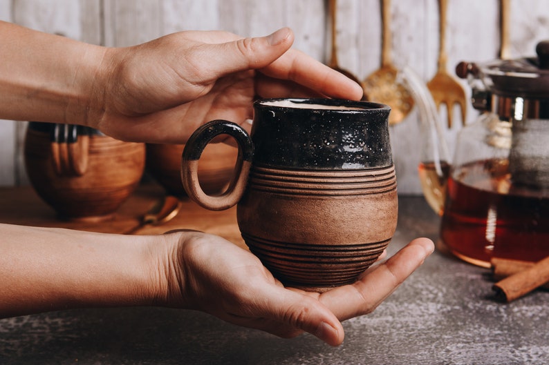 Ceramic Coffee Mug, Handmade Ceramic Cup, Tea Cup, Handmade Glazed Mug, Best Friend Gift Idea, Birthday Gift, Mom Gift, Housewarming Gift image 5