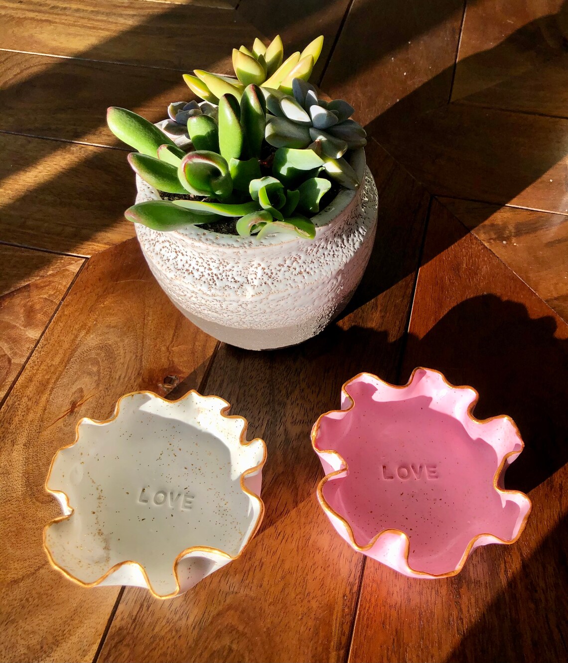 Handmade LOVE polymer clay jewelry bowl Etsy