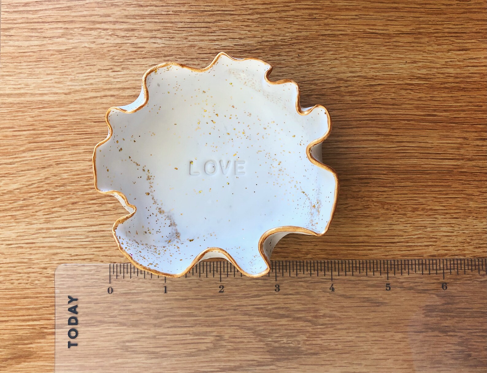 Handmade LOVE polymer clay jewelry bowl Etsy