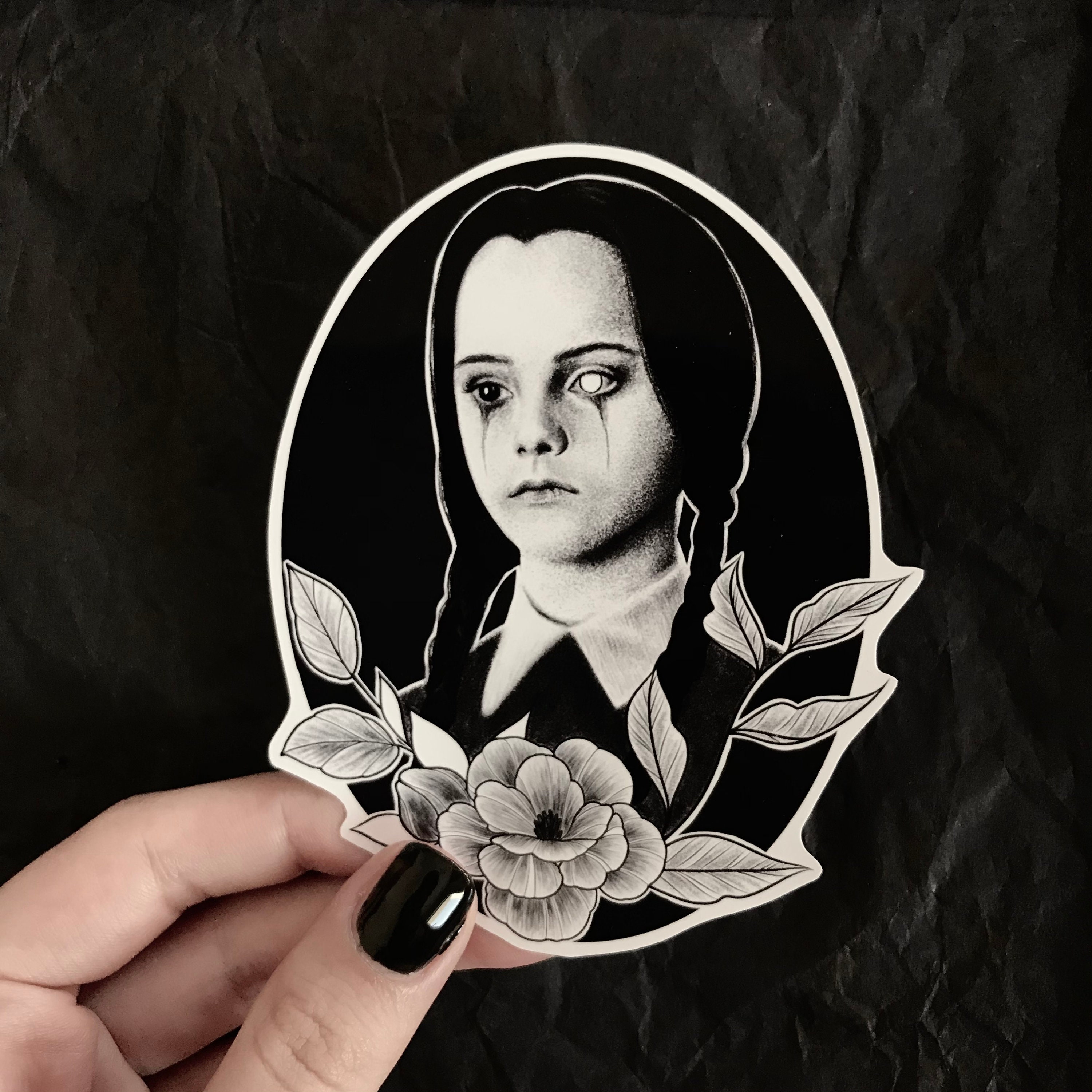 Wednesday Addams Vinyl Sticker | Etsy