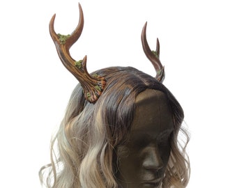Antler Headband / Adjustable, Realistic Antlers / Includes Headband AND Elastic / Custom Antlers for Costumes + Cosplay / NEW Moss Antlers!
