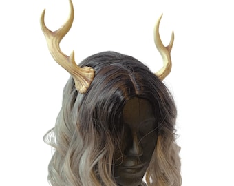 Antler Headband / Deer Antler Costume / Adjustable Antler Crown / Headband AND Elastic Included / NEW Moss Antlers!