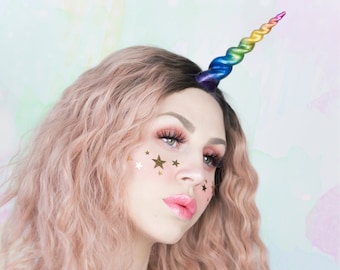 Unicorn Horn Headband / Unicorn Costume for Adults / Unicorn Headpiece / Pastel Goth Unicorn