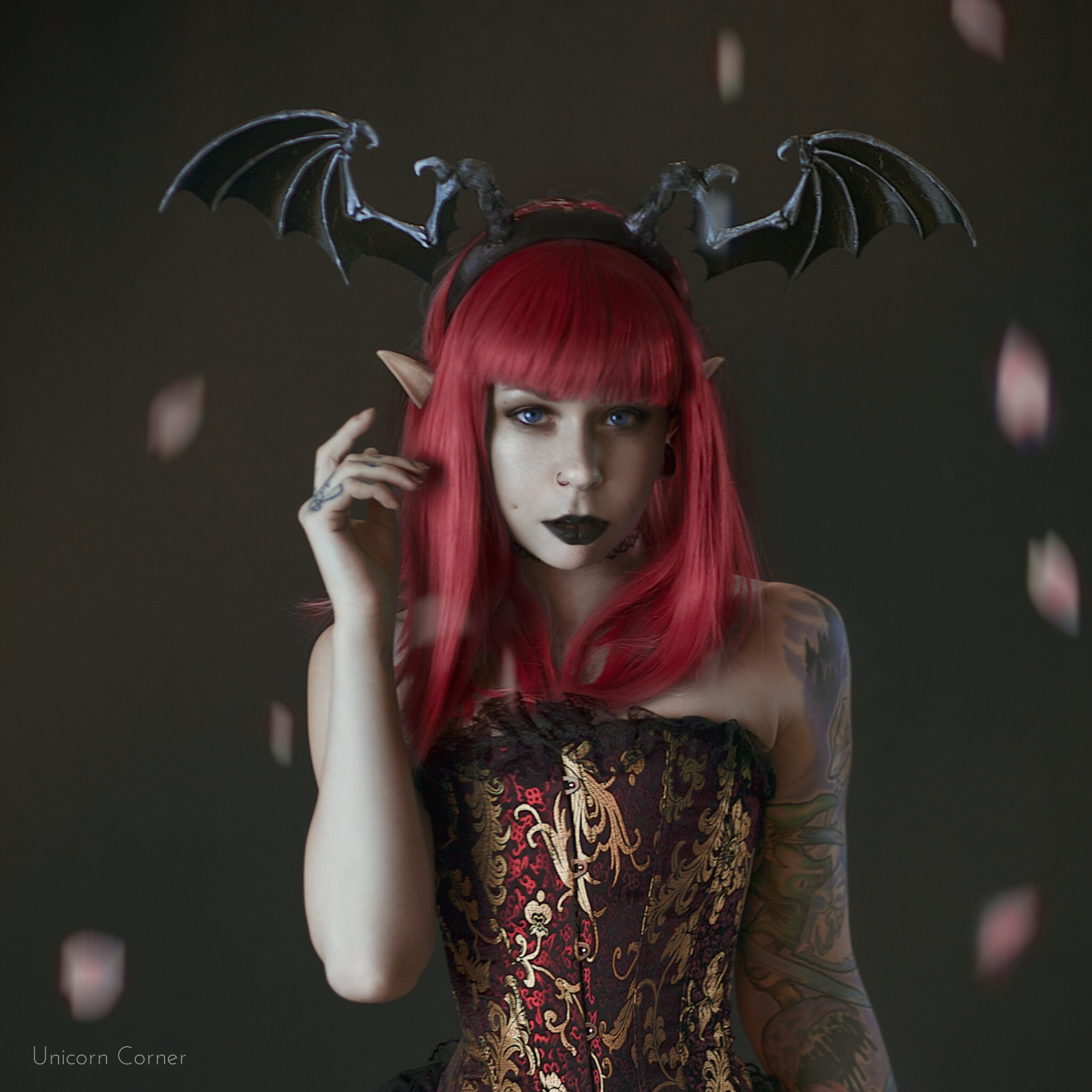 Bandeau Halloween Oreilles De Chauve-souris Noir - Accessoire Cheveux Gothique Pour Femme, Cosplay, Fêtes Déguisées - Taille Unique