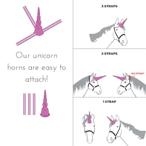 Unicorn Horn for Horses, Ponies, Minis / Easy Adjustable Straps Included / Perfect for Unicorn Photoshoots image 10