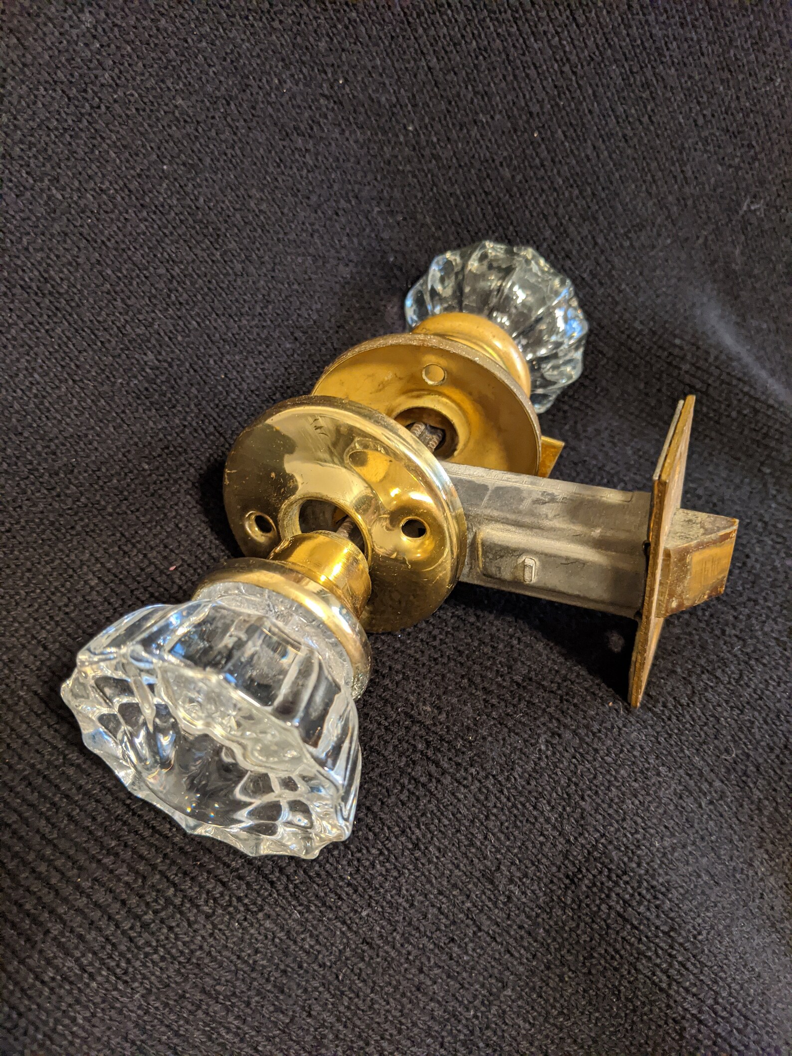 Magical Vintage Door Knob with Hardware and Strike Plate Etsy