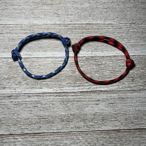 Paracord sliding knot bracelet, adjustable rope bracelets, minimalist image 5