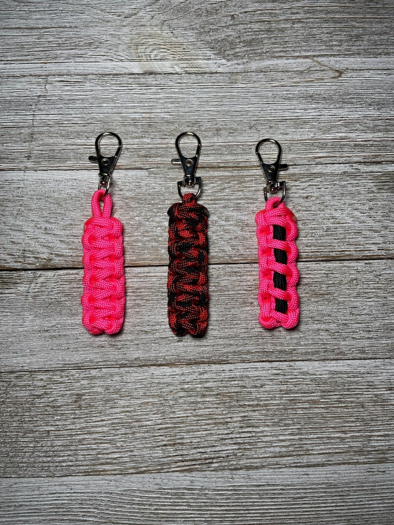 Paracord Zipper Pull Keychains, Zipper Pulls, Paracord Keychain Etsy