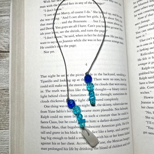 Beaded Stone Bookmarks, Book Thongs, String Bookmark